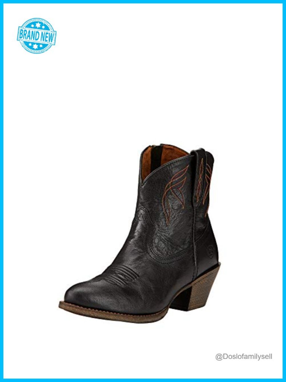 Full-Grain Leather Western Boot Mid-Calf Equestrian 4LR Comfort